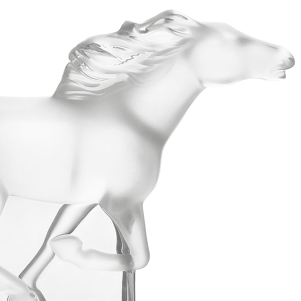 Buy Authentic Lalique Lalique Kazak Horse Sculpture Clear Crystal Sculpture - FormFluent Sydney Australia