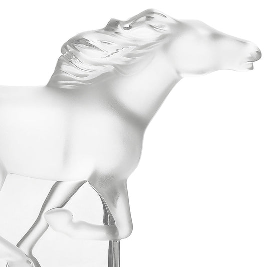 Lalique Kazak Horse Sculpture Clear Crystal Sculpture by Lalique at FormFluent