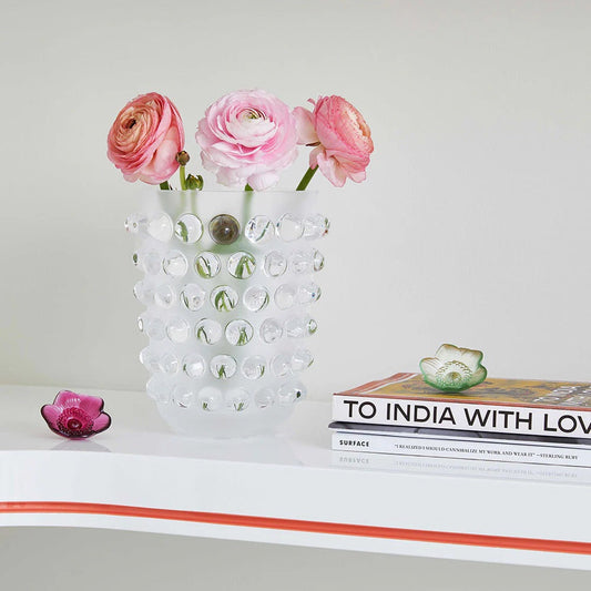 Lalique Iconic Mossi Vase Clear Crystal Vase by Lalique at FormFluent