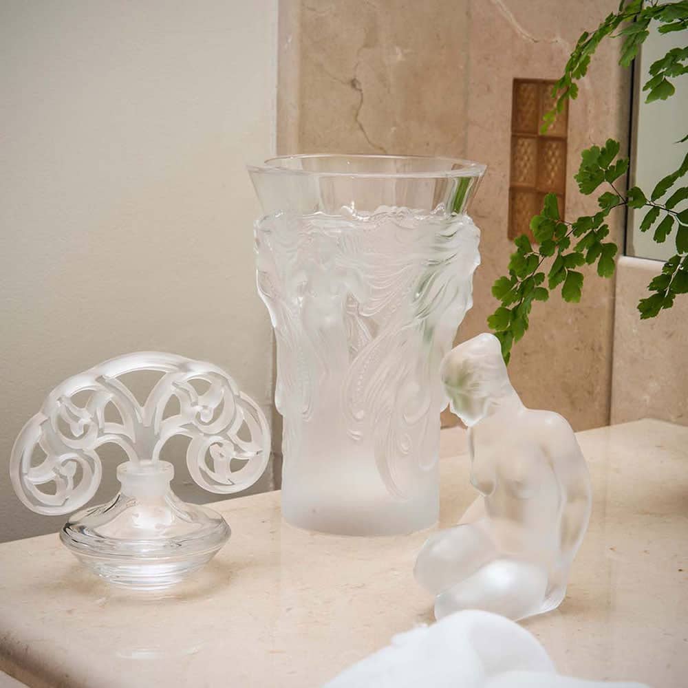 Lalique Fantasia Vase Clear Crystal Vase by Lalique at FormFluent Sydney, Australia