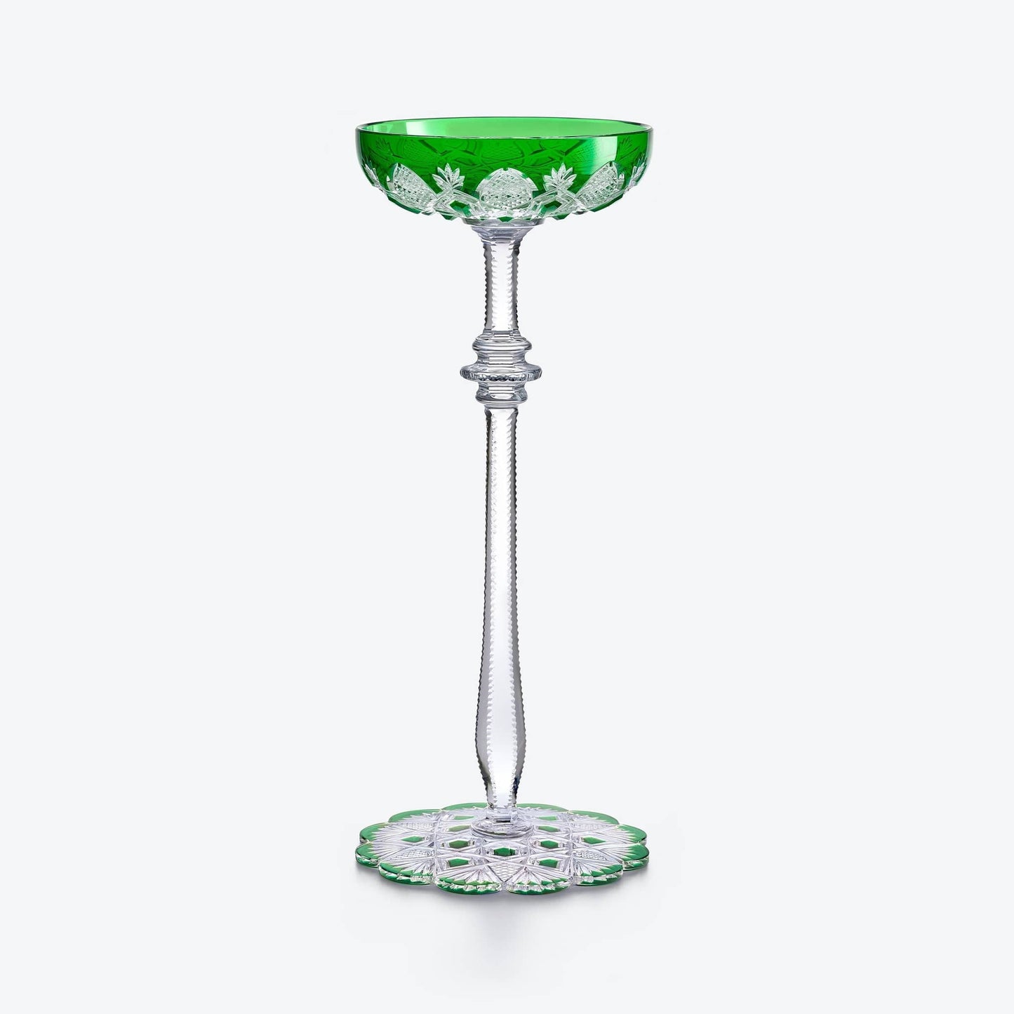 Baccarat Tsar Champagne Coupe Green Crystal Barware by Baccarat at FormFluent Sydney, Australia
