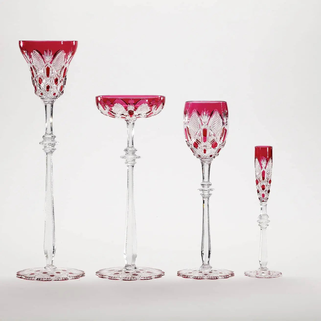 Baccarat Tsar Wine Glass Blue Crystal Glassware by Baccarat at FormFluent Sydney, Australia