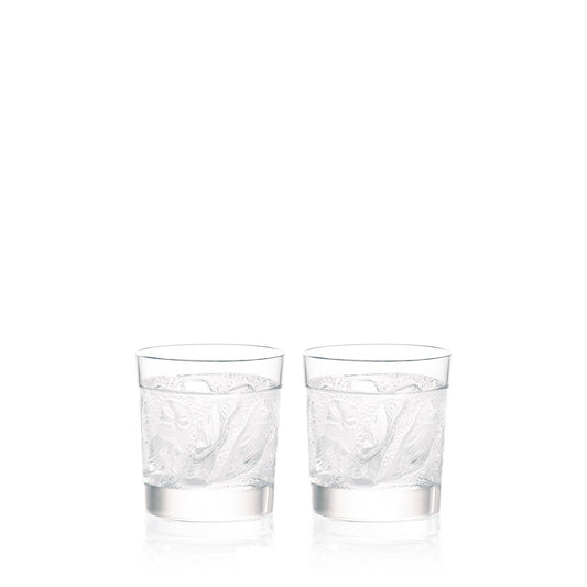Lalique Owl Old Fashion tumbler Glassware by Lalique at FormFluent