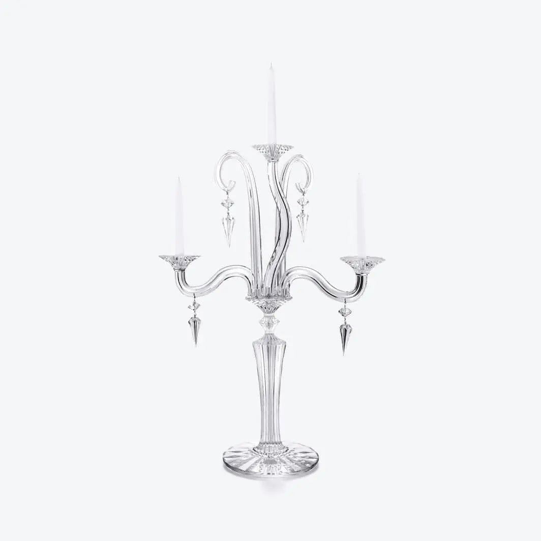 Baccarat Mille Nuits Candelabra (3L) 3 Lights Crystal Candlestick Candle by Baccarat at FormFluent Sydney, Australia