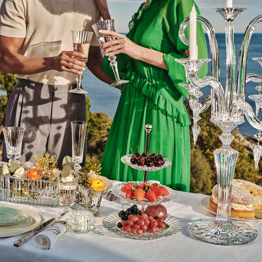 Baccarat Mille Nuits Candelabra (5L) 5 Lights Crystal Candlestick Candle by Baccarat at FormFluent