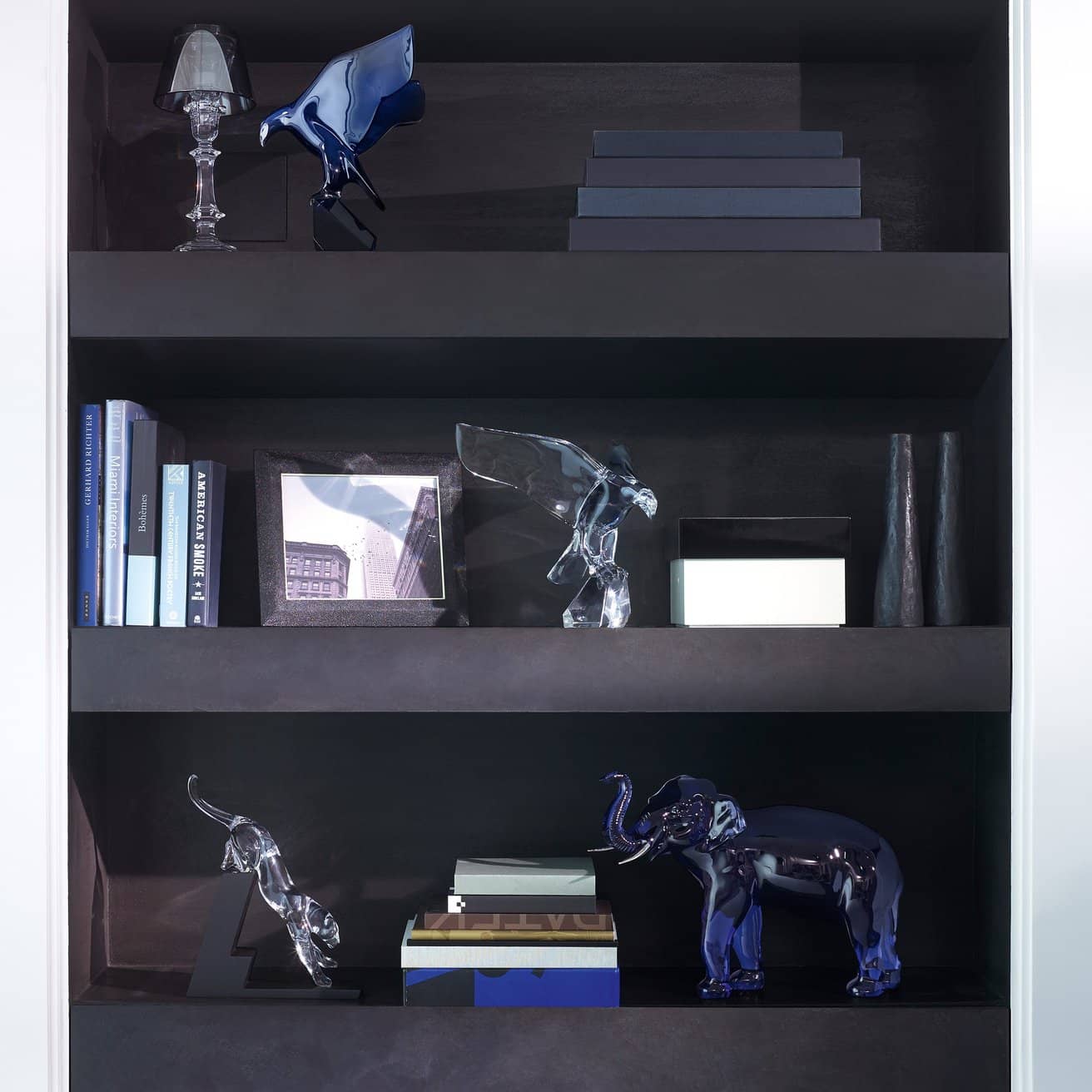 Baccarat Imperator Eagle Sculpture - Midnight Blue Crystal Sculpture by Baccarat at FormFluent Sydney, Australia