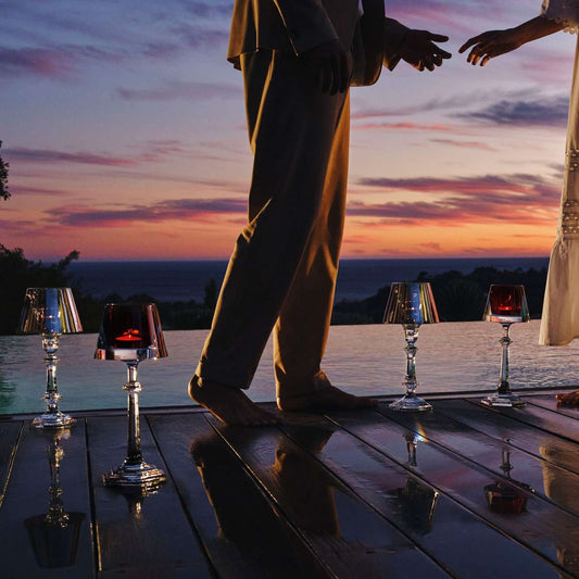 Baccarat Harcourt Our Fire Candlestick Gold Lighting by Baccarat at FormFluent