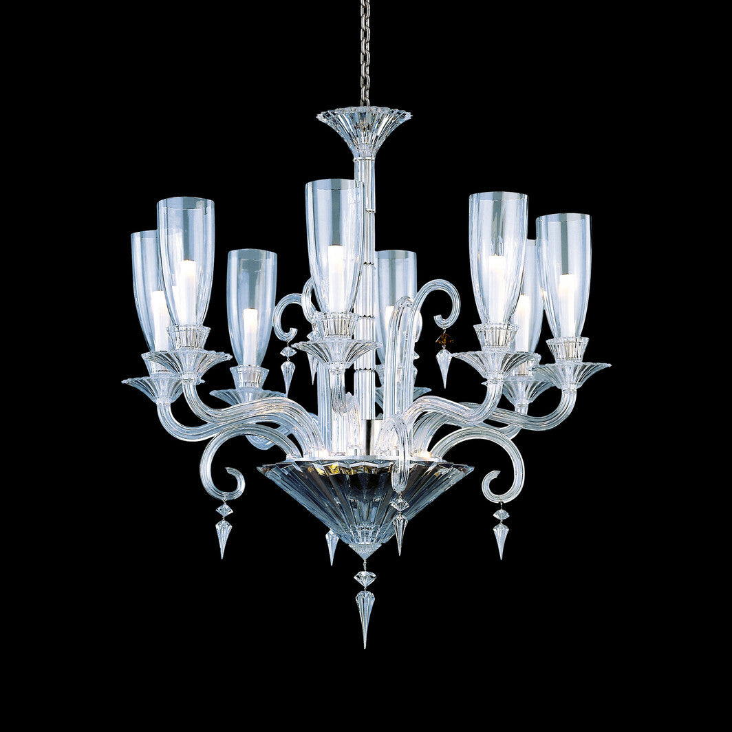 Buy Authentic Baccarat Baccarat Mille Nuits Chandelier Hurricane Shades (8L) Lighting - FormFluent Sydney Australia