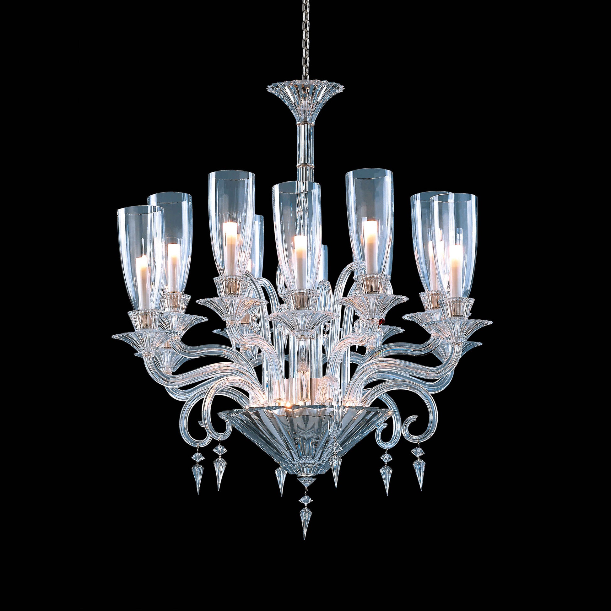 Buy Authentic Baccarat Baccarat Mille Nuits Chandelier Hurricane Shades (12L) Lighting - FormFluent Sydney Australia