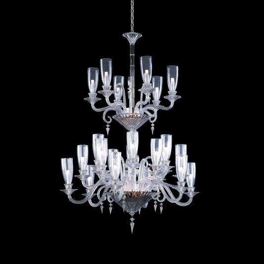 Buy Authentic Baccarat Baccarat Mille Nuits Chandelier Hurricane Shades (24L) Lighting - FormFluent Sydney Australia