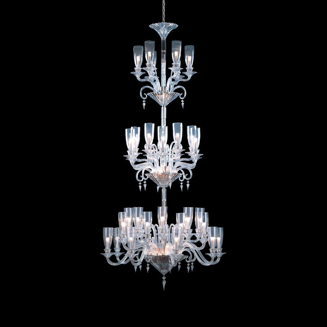 Buy Authentic Baccarat Baccarat Mille Nuits Chandelier Hurricane Shades (42L) Lighting - FormFluent Sydney Australia