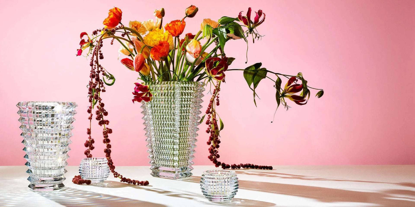 Baccarat Eye Rectangular Vase Small Blue Crystal Vase by Baccarat at FormFluent Sydney, Australia