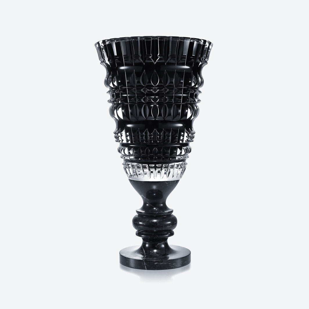 Baccarat Baccarat New Antique Vase Limited Edition Black Crystal Vase - FormFluent Sydney Australia