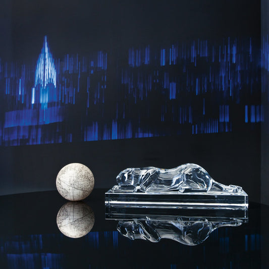 Buy Authentic Baccarat Baccarat Héritage Panther Sculpture Clear Crystal Sculpture - FormFluent Sydney Australia