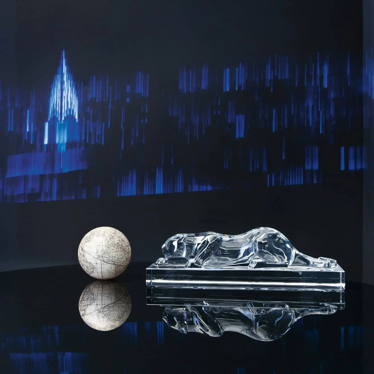Baccarat Héritage Panther Sculpture Clear Crystal Sculpture by Baccarat at FormFluent Sydney, Australia