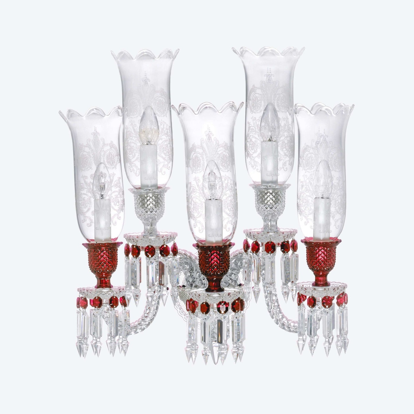 Baccarat Baccarat Zénith Wall Unit Clear and Red (5L) 5 Lights Sconce Lighting - FormFluent Sydney Australia