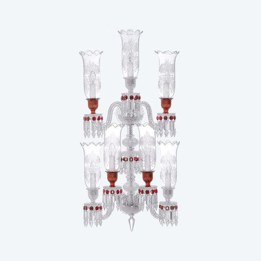 Baccarat Baccarat Zénith Wall Unit Clear and Red (7L) 7 Lights Sconce Lighting - FormFluent Sydney Australia