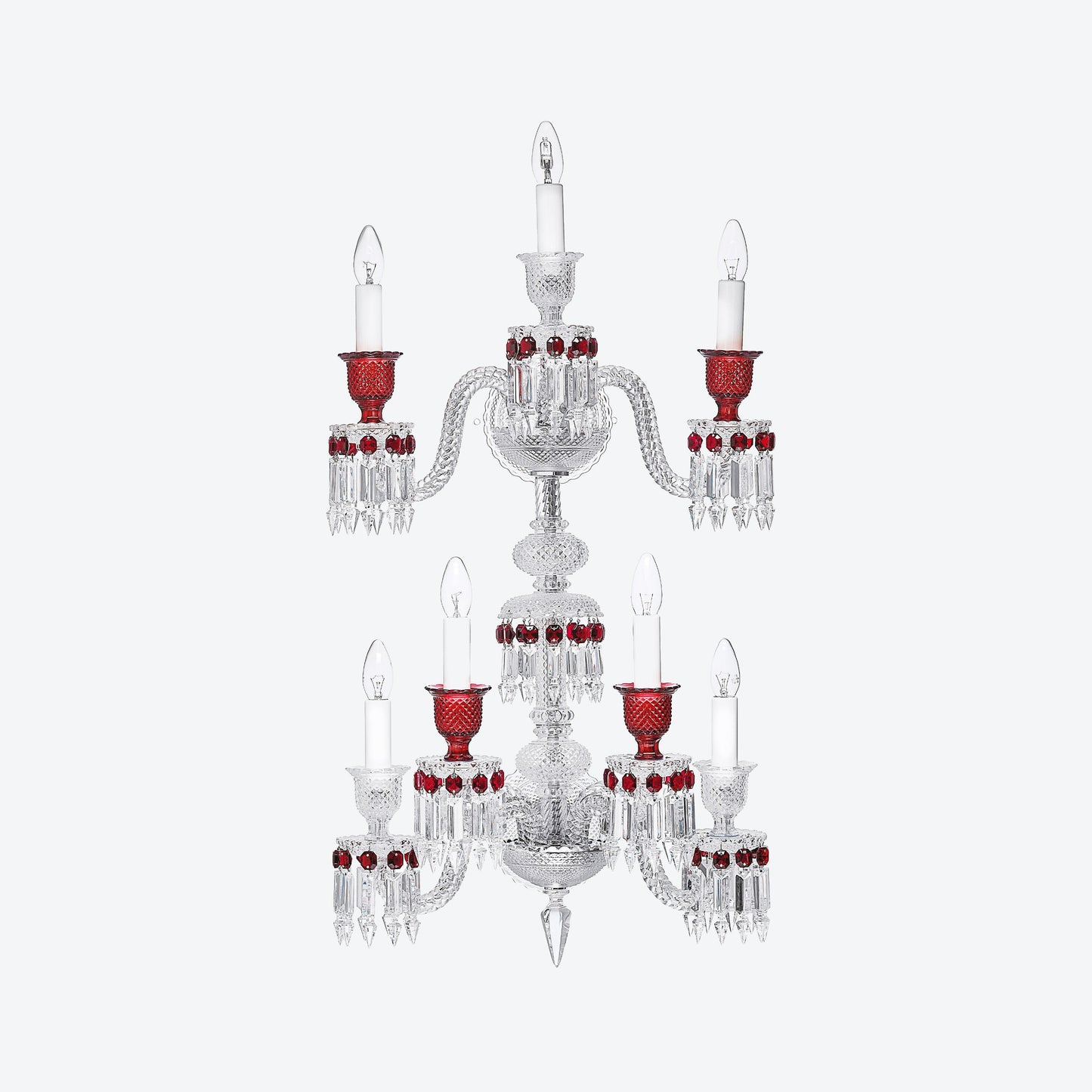 Baccarat Baccarat Zénith Wall Unit Clear and Red (7L) 7 Lights Sconce Lighting - FormFluent Sydney Australia