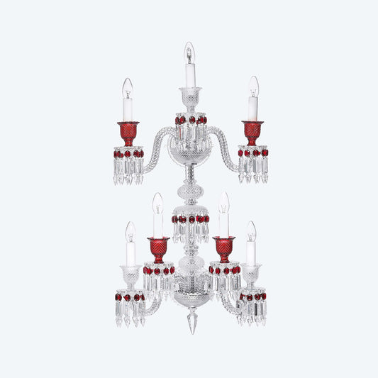 Baccarat Baccarat Zénith Wall Unit Clear and Red (7L) 7 Lights Sconce Lighting - FormFluent Sydney Australia