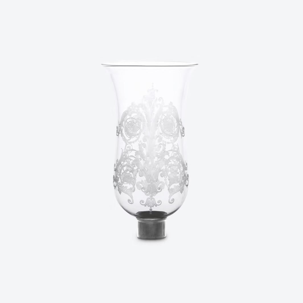 Baccarat Tulip Hurricane Shades Flat Top Acanthus (Set of 6) Lighting by Baccarat at FormFluent