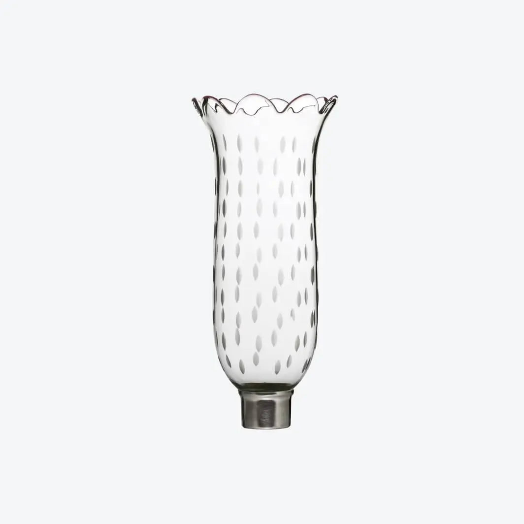 Baccarat Tulip Hurricane Shade Scalloped Top Rice Grain (Set of 6) Lighting by Baccarat at FormFluent Sydney, Australia