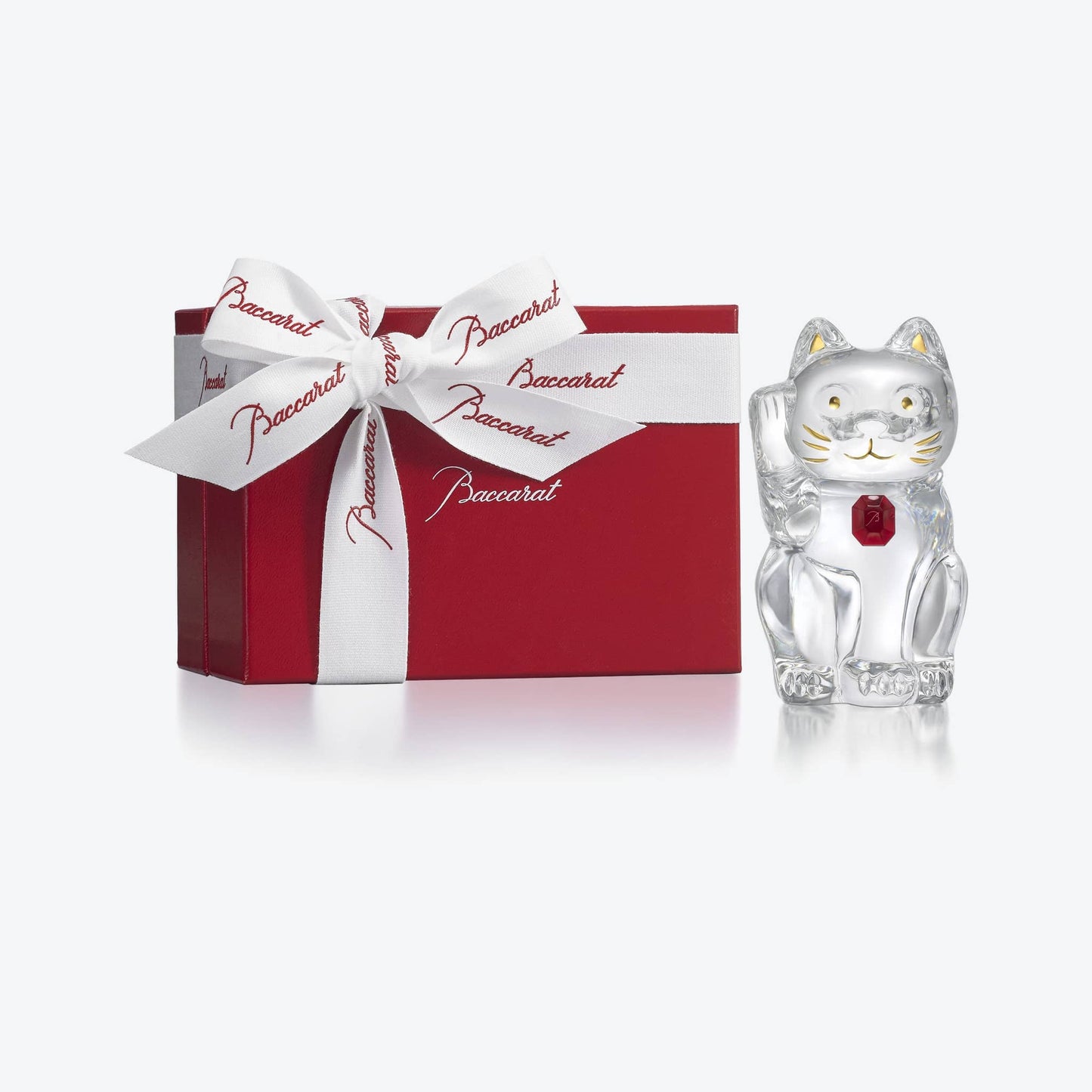 Baccarat Cat Maneki Neko Octagon Figurine Sculpture by Baccarat at FormFluent Sydney, Australia