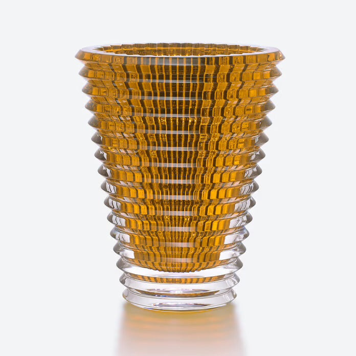 Baccarat Eye Oval Vase XL Amber Crystal Vase by Baccarat at FormFluent