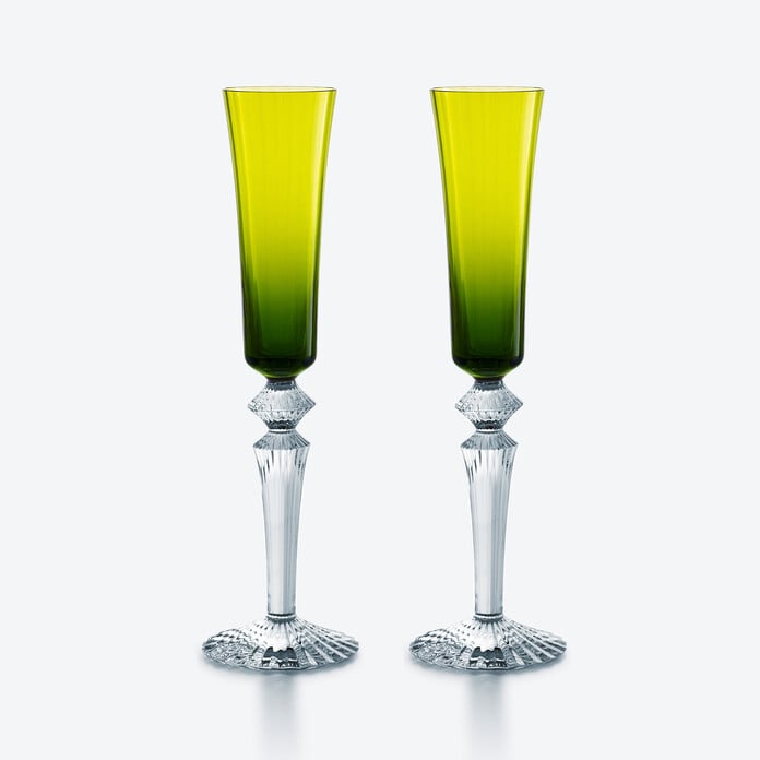 Baccarat Mille Nuits Flutissimo Champagne Flutes Champagne Crystal (Set of 2) Barware by Baccarat at FormFluent Sydney, Australia