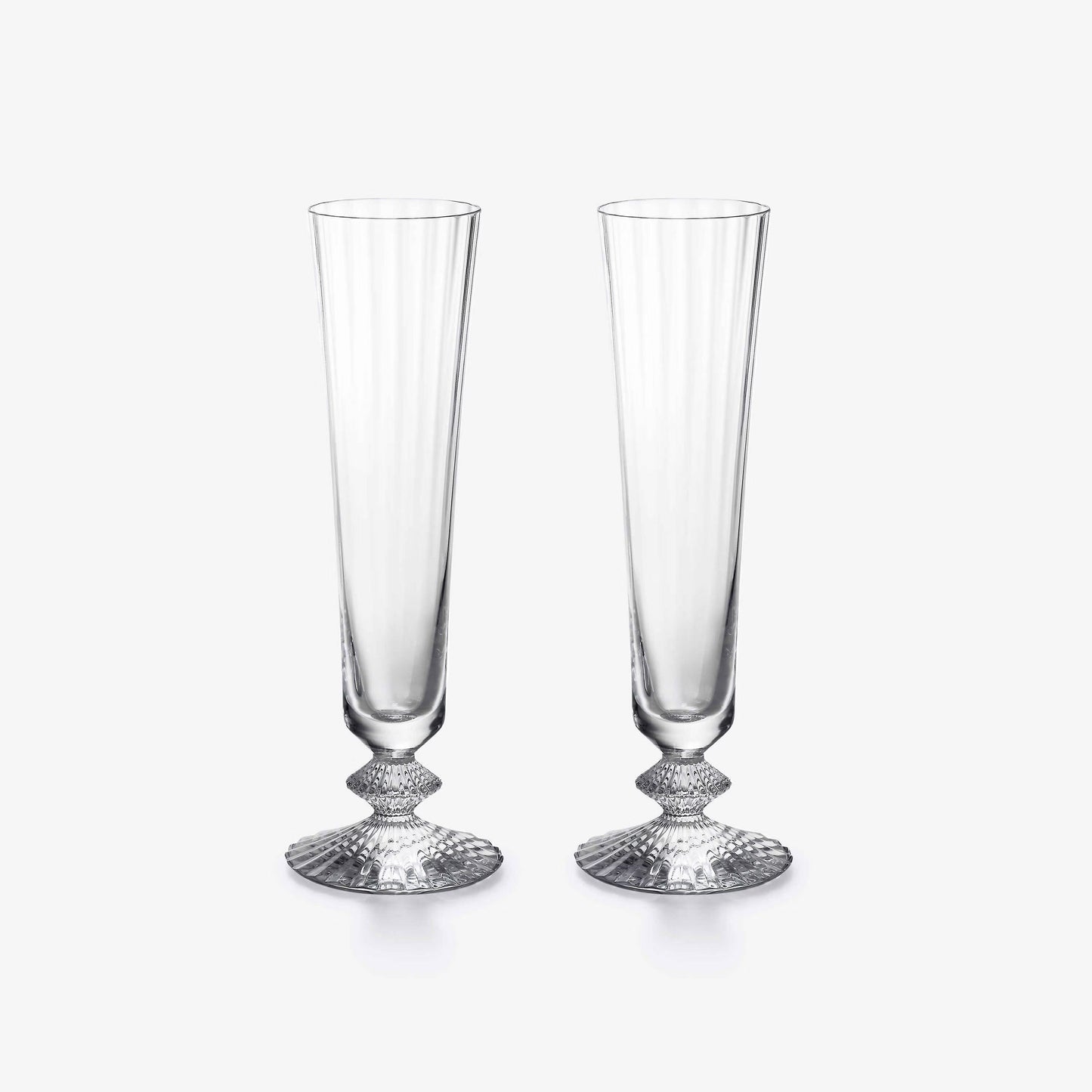 Buy Authentic Baccarat Baccarat Mille Nuits Flutes (Set of 2) Barware - FormFluent Sydney Australia