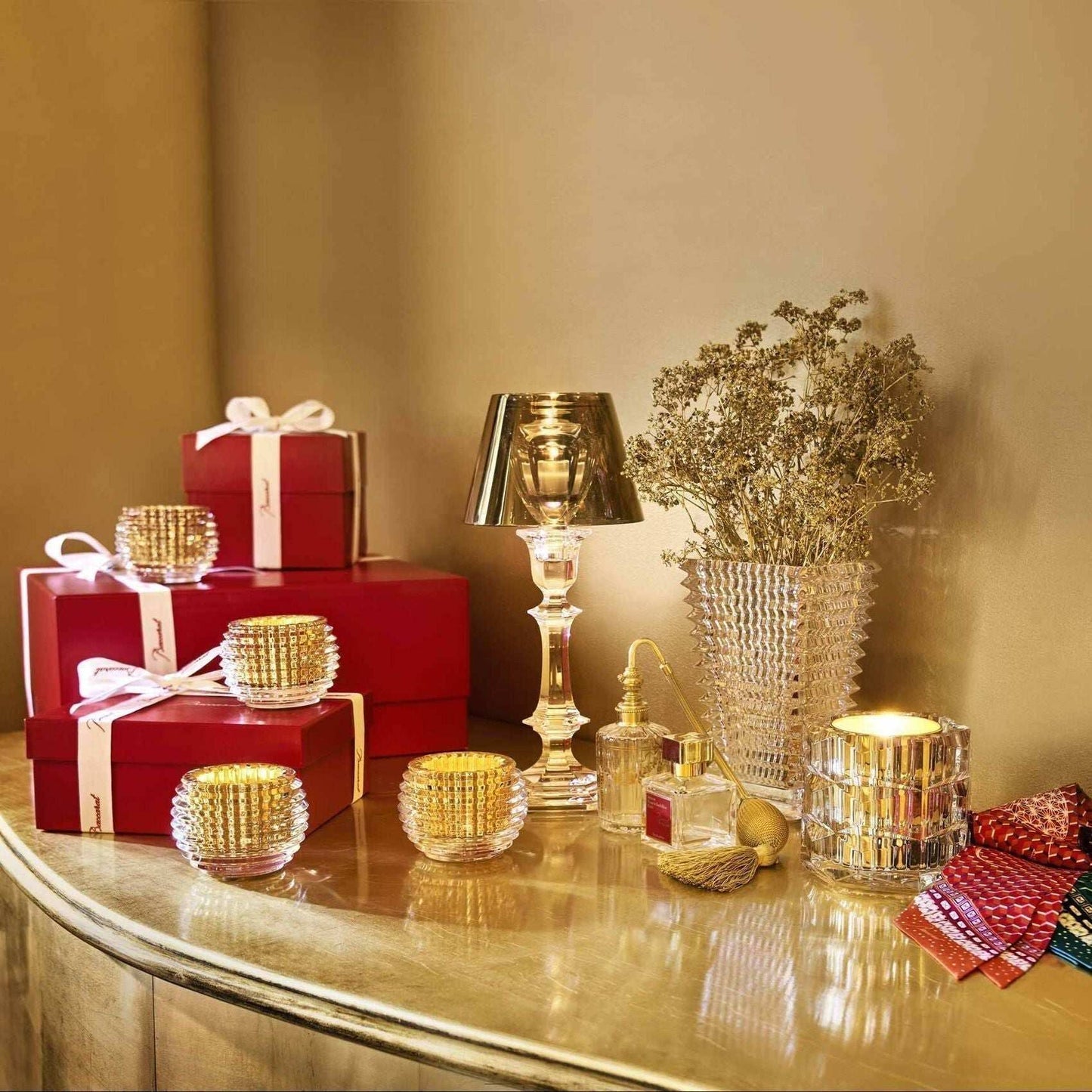 Baccarat Eye Votive Gold (Set of 2) by Baccarat at FormFluent