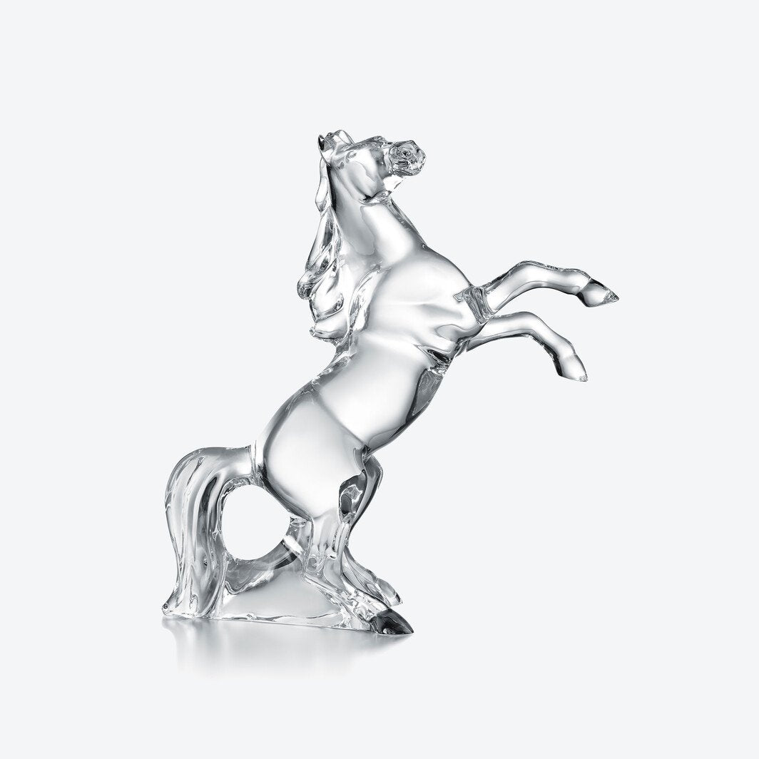 Baccarat Marengo Horse Sculpture Midnight Blue Crystal Sculpture by Baccarat at FormFluent