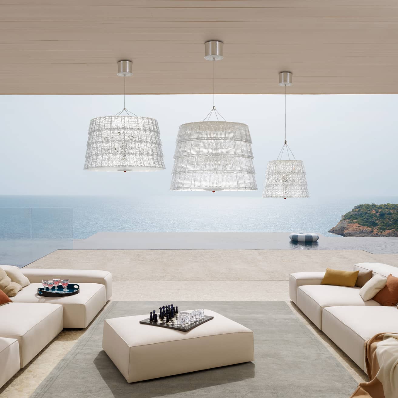 Baccarat Tuile de Cristal Chandelier Piccadilly L - FormFluent