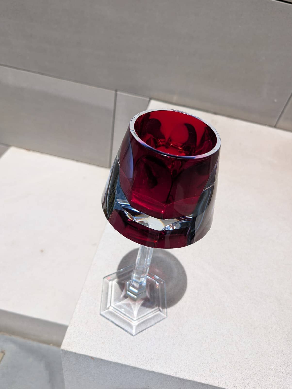 Baccarat Harcourt My Fire Candlestick Red by Baccarat at FormFluent Sydney, Australia