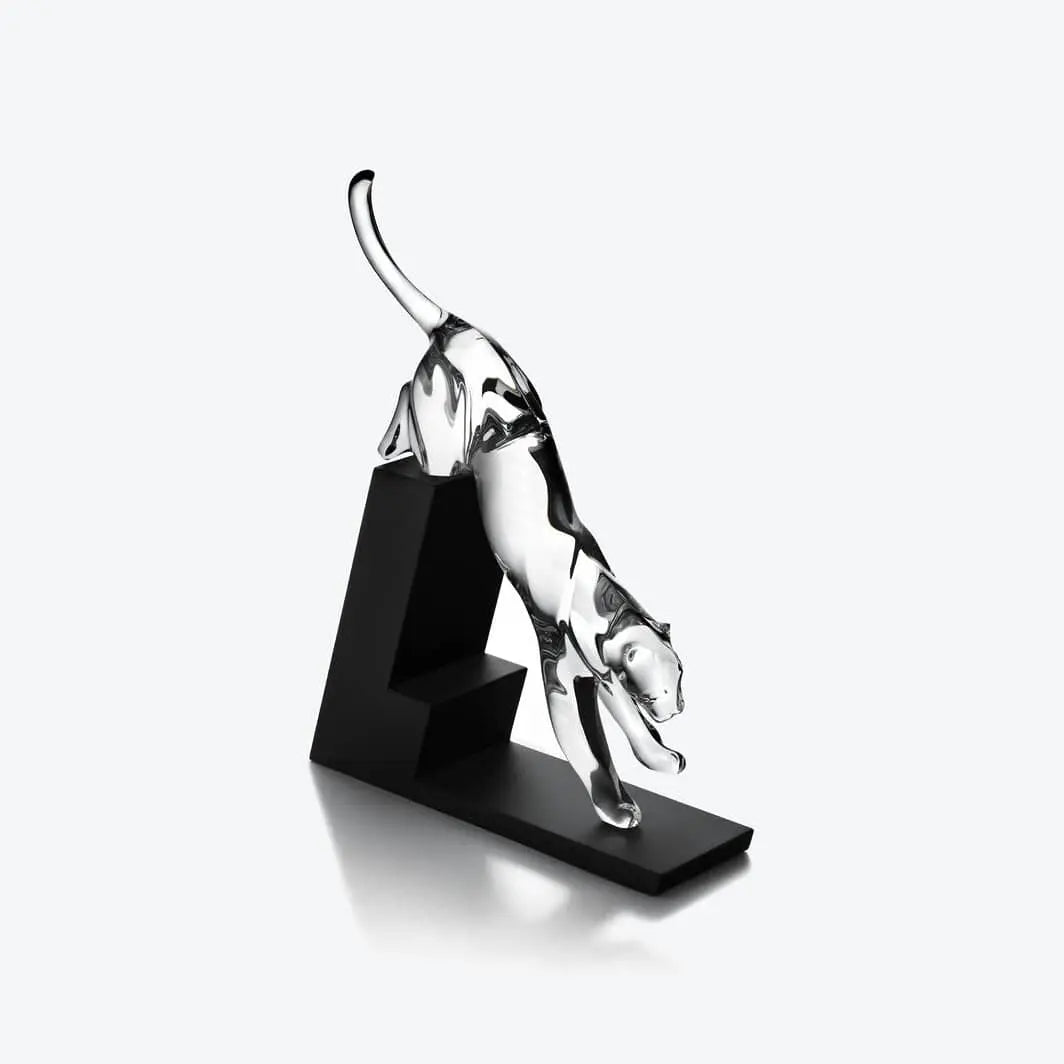 Baccarat Panther the Leap Sculpture Clear Crystal Sculpture by Baccarat at FormFluent Sydney, Australia