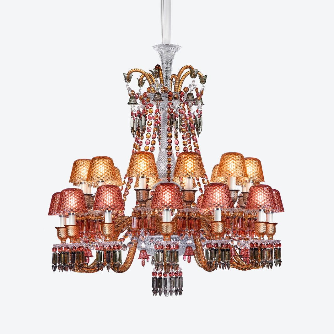 Baccarat Zénith Faunacrystopolis Chandelier Pink & Champagne (24L)