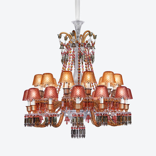 Buy Authentic Baccarat Baccarat Zénith Faunacrystopolis Chandelier Pink & Champagne (24L) Lighting - FormFluent Sydney Australia
