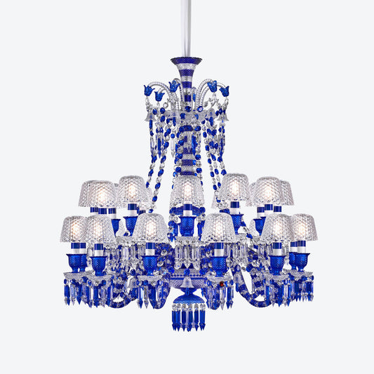 Buy Authentic Baccarat Baccarat Zénith Faunacrystopolis Chandelier Blue (24L) Lighting - FormFluent Sydney Australia