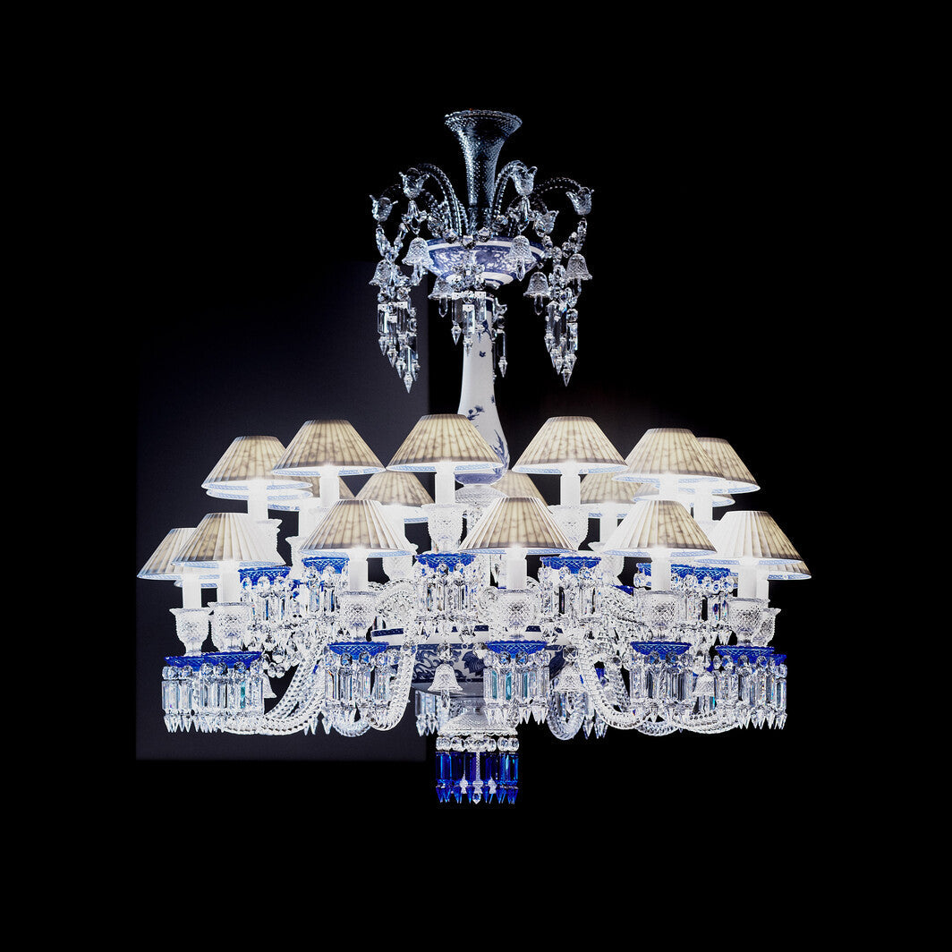 Baccarat Zénith Printemps Bleu Chandelier (24L) Limited Edition
