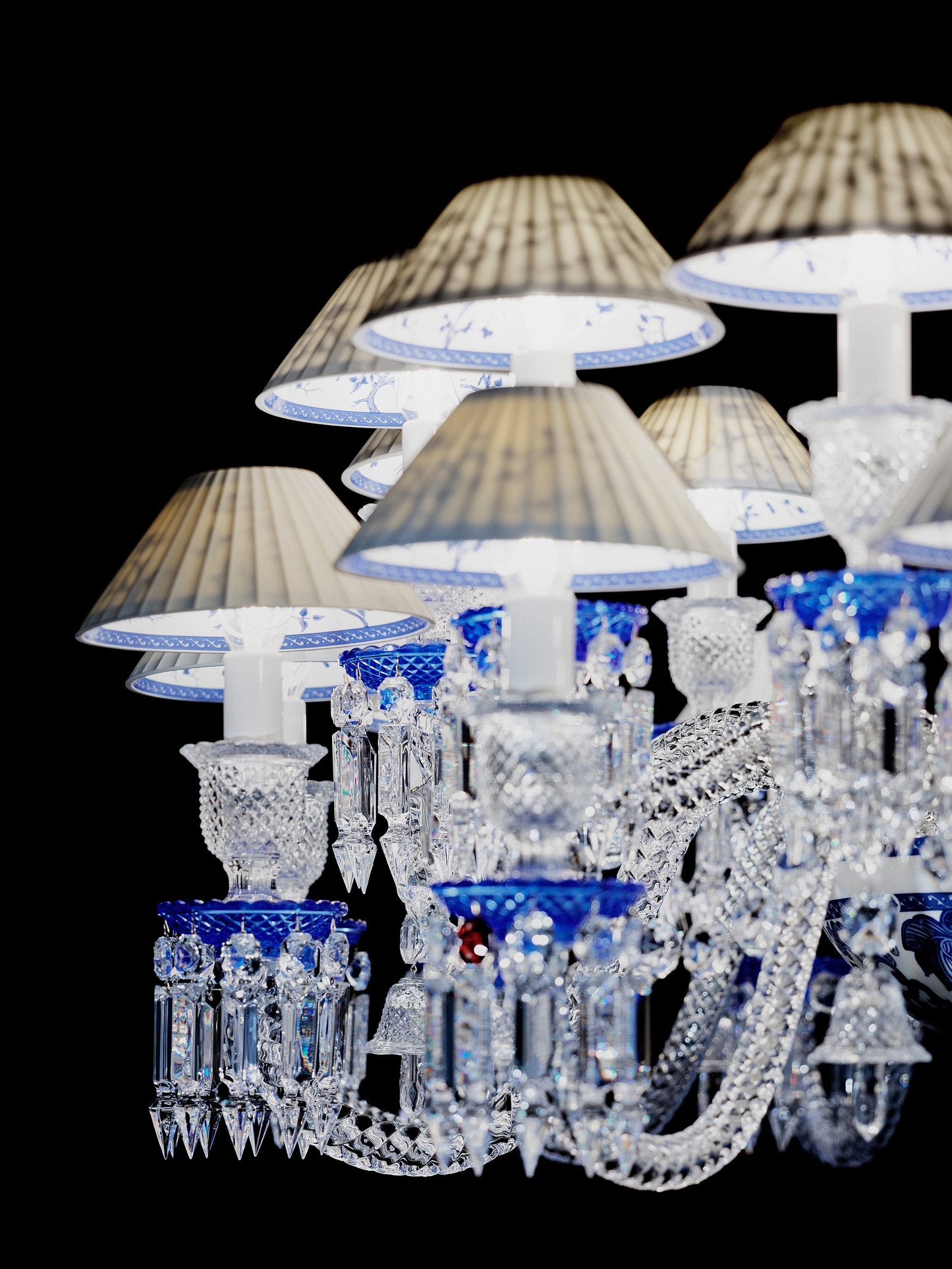 Baccarat Zénith Printemps Bleu Chandelier (24L) Limited Edition