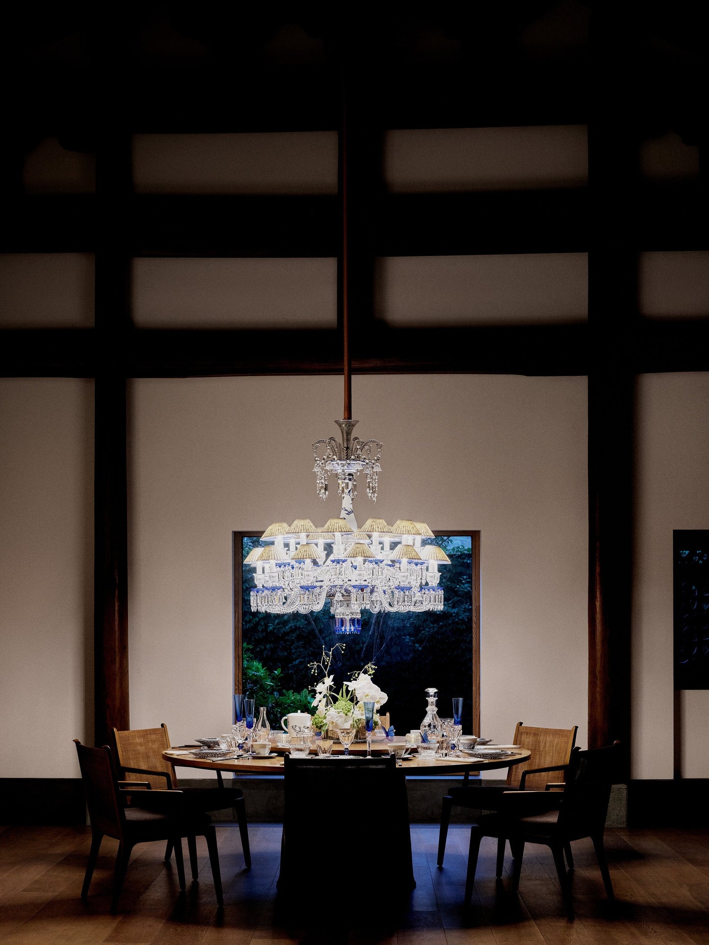 Baccarat Zénith Printemps Bleu Chandelier (24L) Limited Edition