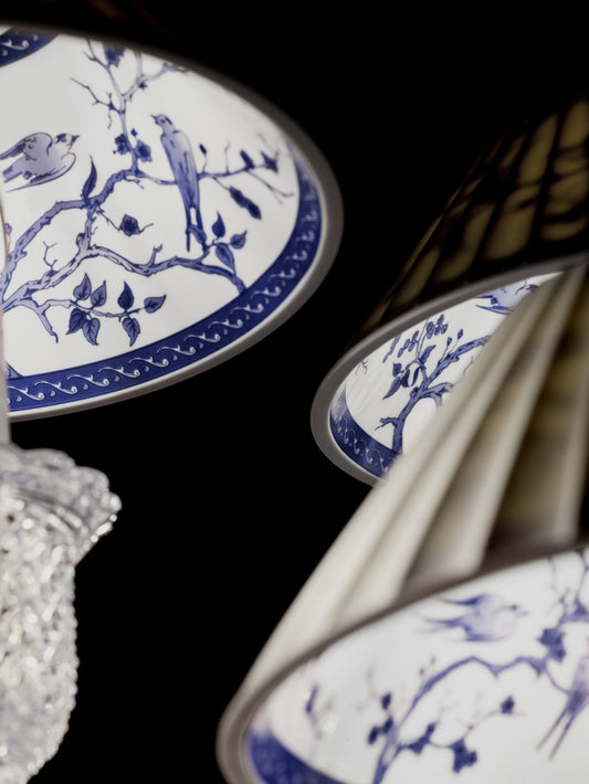 Baccarat Zénith Printemps Bleu Chandelier (24L) Limited Edition Lighting by Baccarat at FormFluent