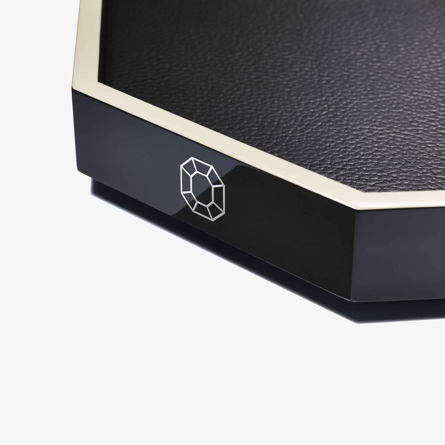 Baccarat Lacquer Octogone Tray Black (S/M/L) by Baccarat at FormFluent