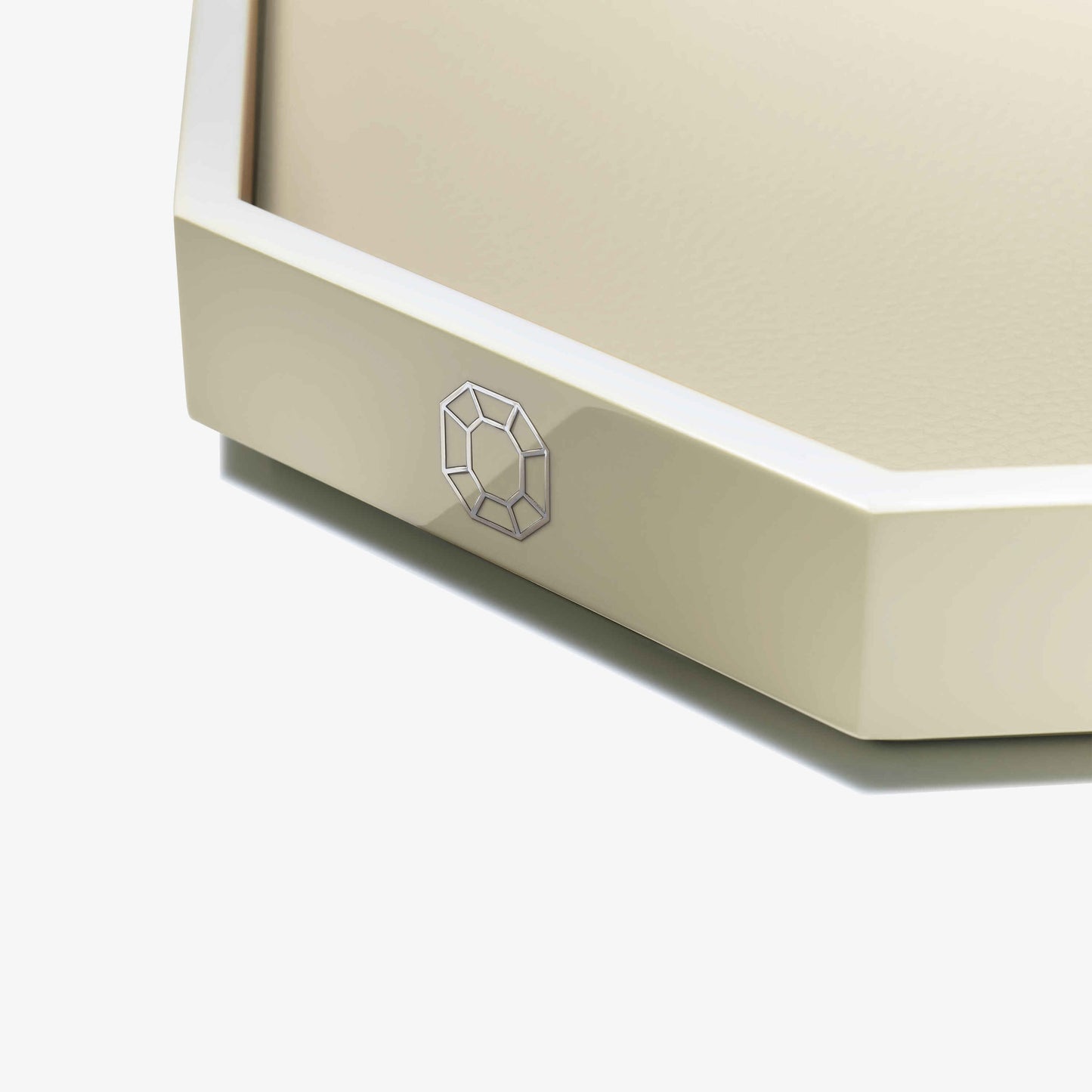 Baccarat Lacquer Octogone Tray Ivory (S/M/L) by Baccarat at FormFluent