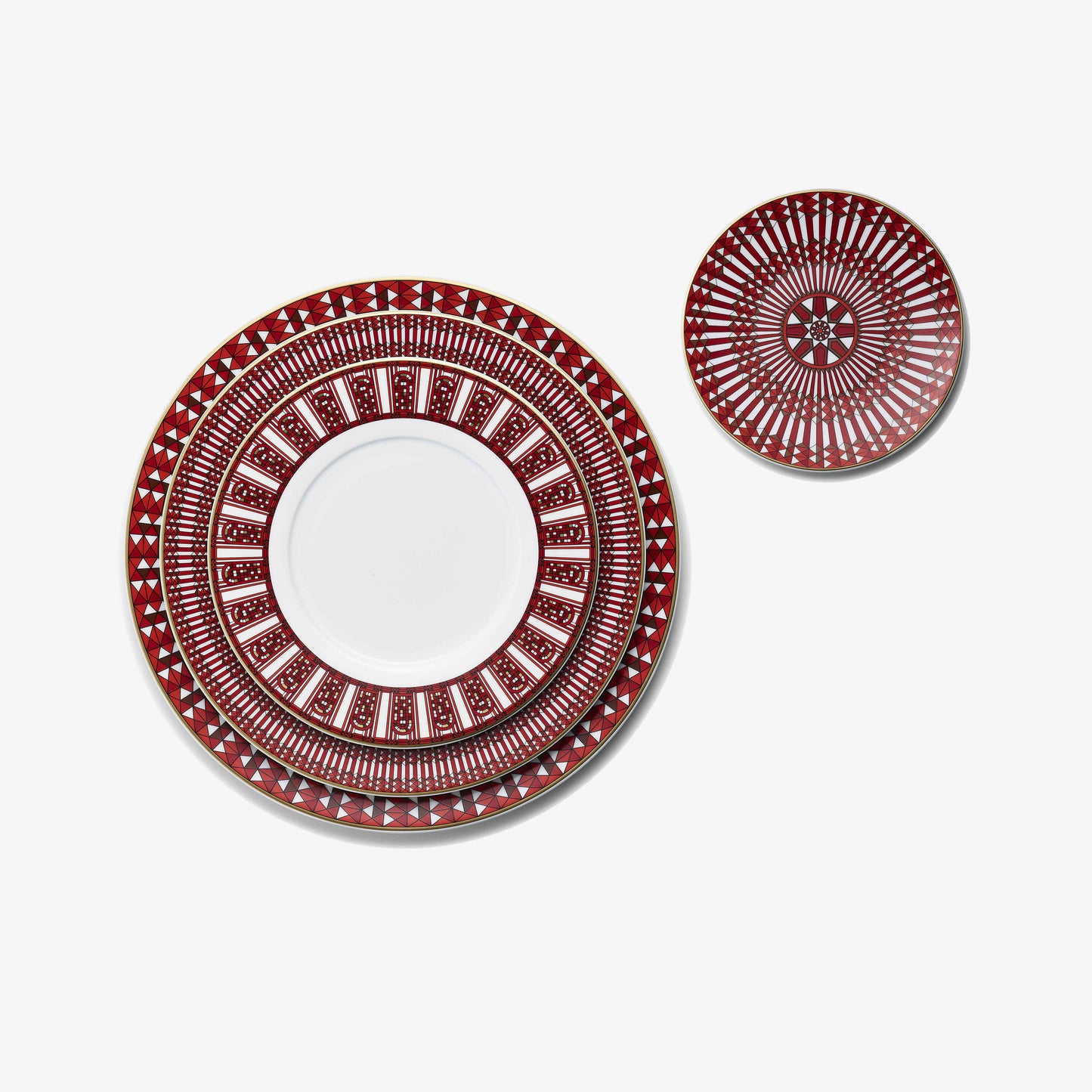 Baccarat Baccarat Arcadia Red Dinner Plates (Set of 2) - FormFluent Sydney Australia