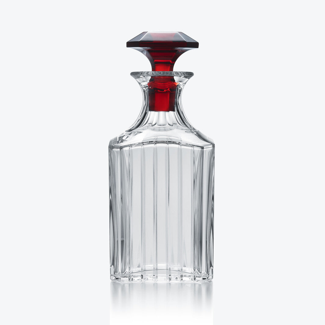 Baccarat Baccarat Harmonie Whisky Decanter (Clear and Red Crystal) Barware - FormFluent Sydney Australia