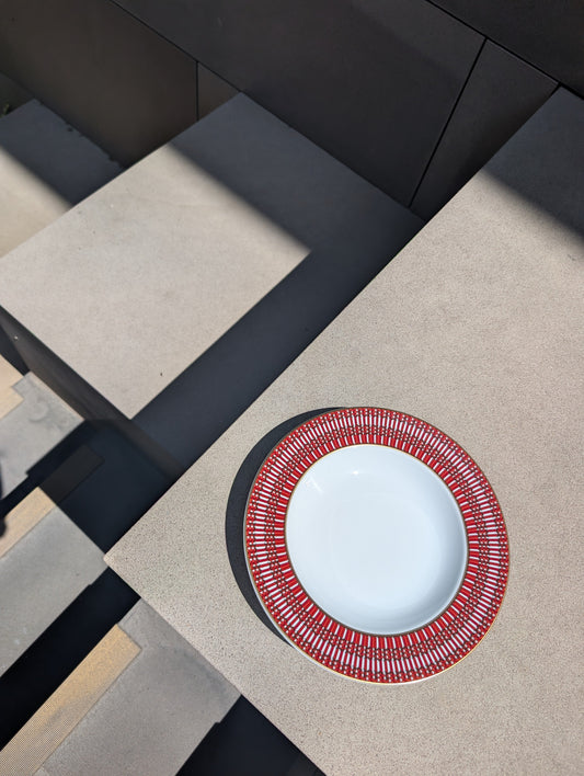 Baccarat Arcadia Red Deep Plates (Set of 2) Dinner Plate by Baccarat at FormFluent