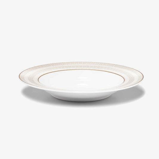 Baccarat Arcadia Gold & Platinum Deep Plates (Set of 2) Dinner Plate by Baccarat at FormFluent