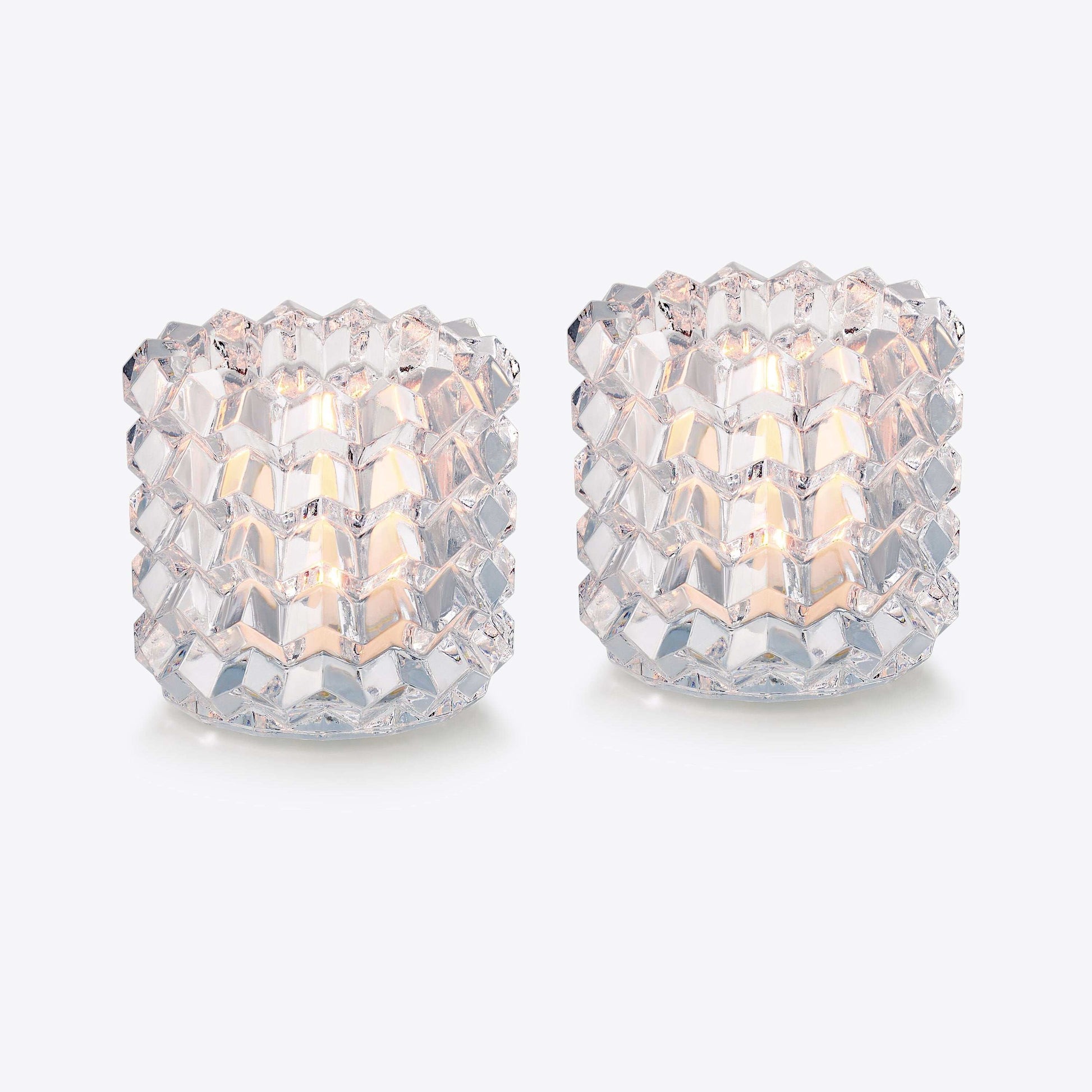 Baccarat Zig Zag Crystal Votives (Set of 2)