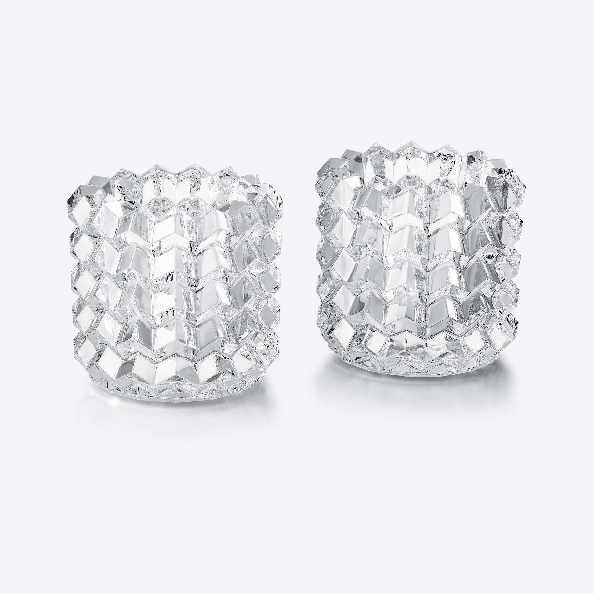 Baccarat Zig Zag Crystal Votives (Set of 2)