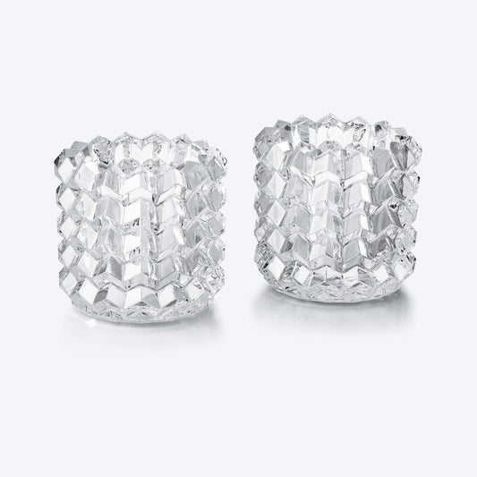 Baccarat Zig Zag Crystal Votives (Set of 2)